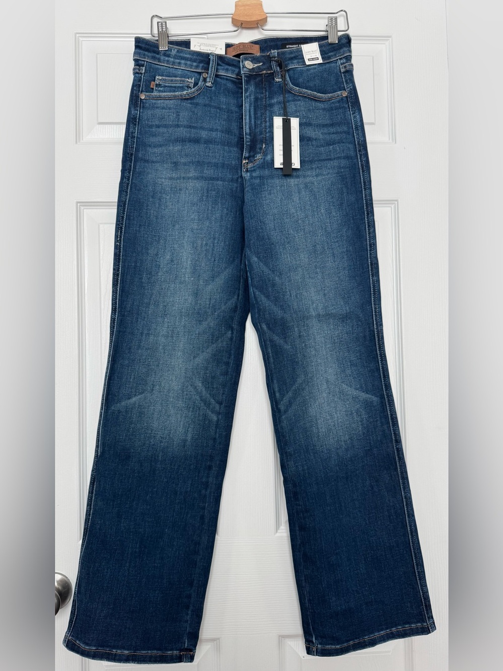 Judy Blue High-Rise Dark Blue Straight-Leg Jeans